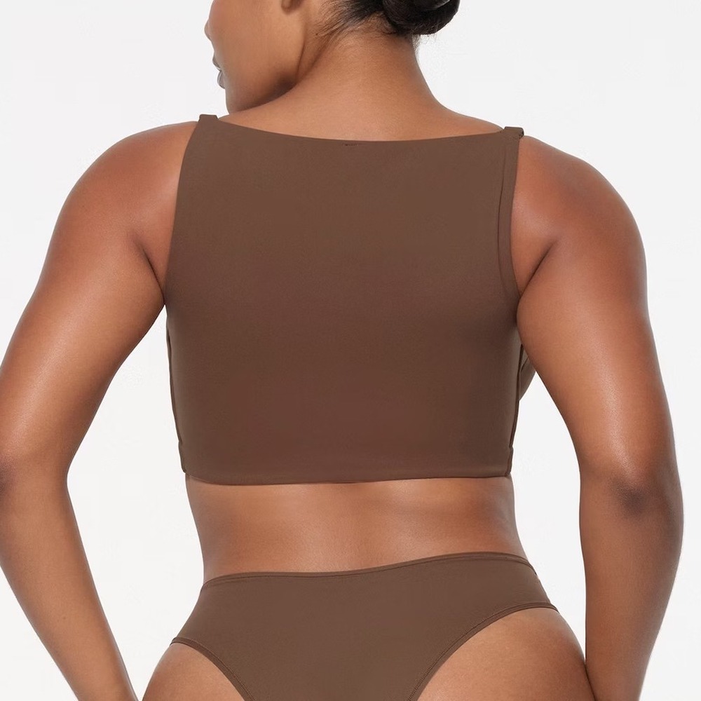 SKIMS Fits Everybody Back Smoothing Full Coverage Bra 32DDD Jasper Brown